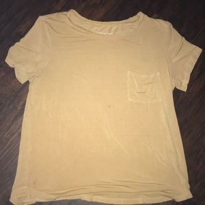 American eagle mustard yellow shirt